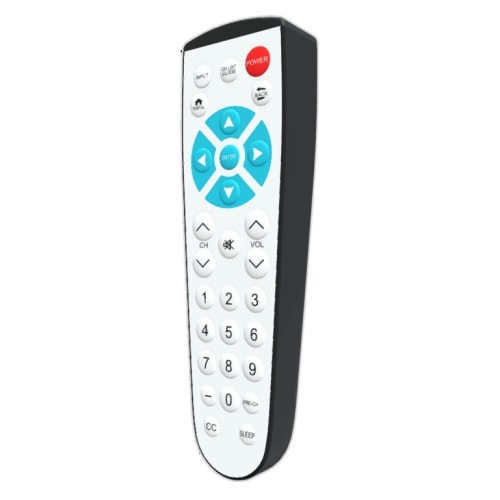 Clean Remote® CR4-2 Full Function TV Remote For LG, Samsung, RCA and Philips. Blanco